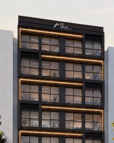Gazi 122 sekiz katlı iş merkezinin ön cephesi, Alsancak İzmir